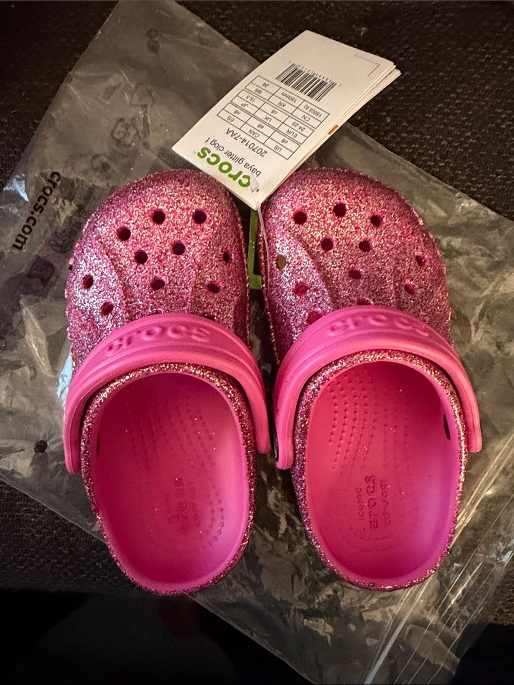 CROCS Kids Classic Clog - Pink Glitter